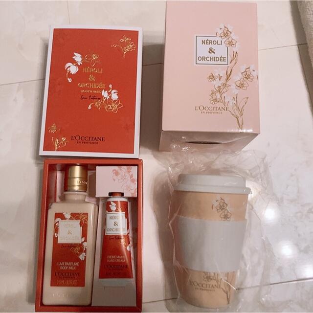 L'OCCITANE(ロクシタン)のロクシタン　新品　グレースオーキデ　ボディ＆ハンド　タンブラー付き コスメ/美容のボディケア(ハンドクリーム)の商品写真