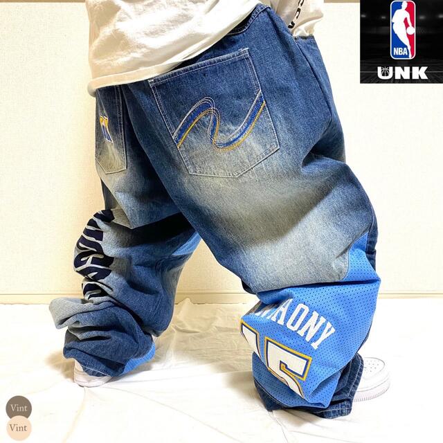 UNK NBA デニム ワイド バギー パンツ デンバー ナゲッツ コムドット