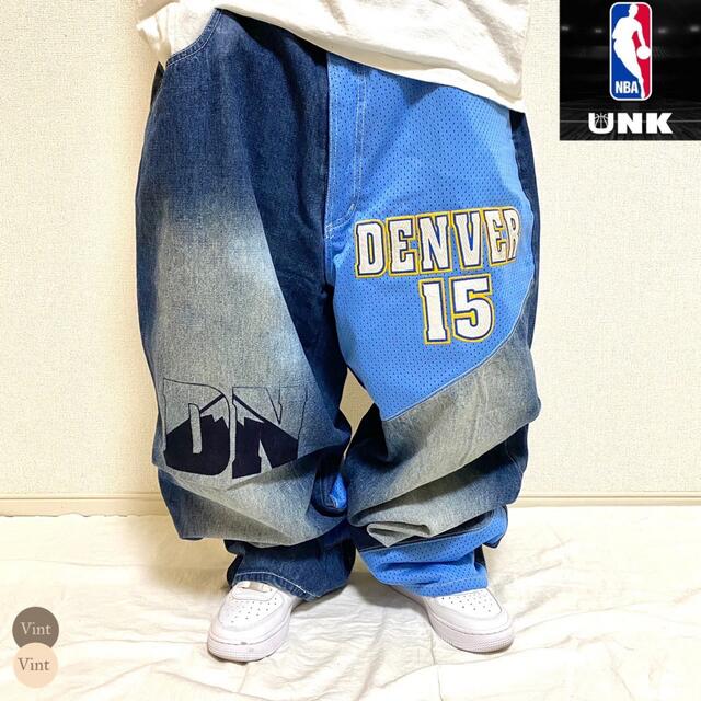 最終値下】UNK NBA デカワッペン デニムパンツ 38 コムドット 90s-