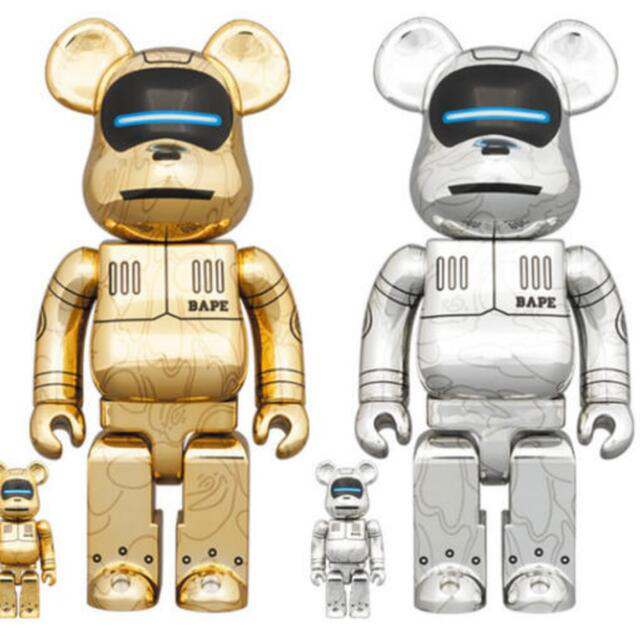 A BATHING APE(アベイシングエイプ)のBE@RBRICK SORAYAMA BABY MILO 100％ & 400％ エンタメ/ホビーのフィギュア(その他)の商品写真