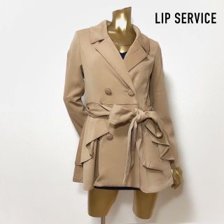 リップサービス(LIP SERVICE)のLIP SERVICE ドレープフレア トレンチ アウター*RESEXXY(トレンチコート)