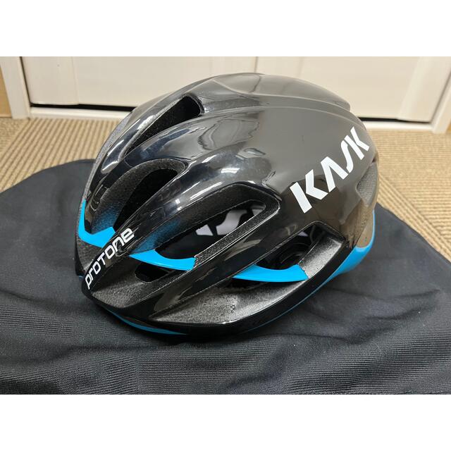 KASK PROTONE  Mサイズ　ブラック・ブルー　ヘルメット215gイタリア製安全認証基準