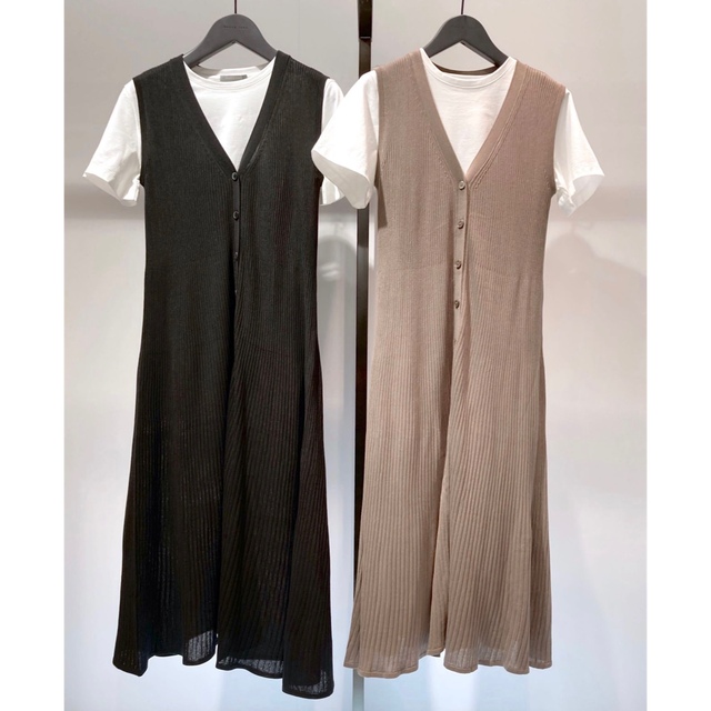 Theory luxe 21aw ロングジレ 325 ダークタンブラウン