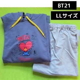 ボウダンショウネンダン(防弾少年団(BTS))のBT21 TATA LLサイズ ルームウェア パーカー スウェット タタ BTS(K-POP/アジア)