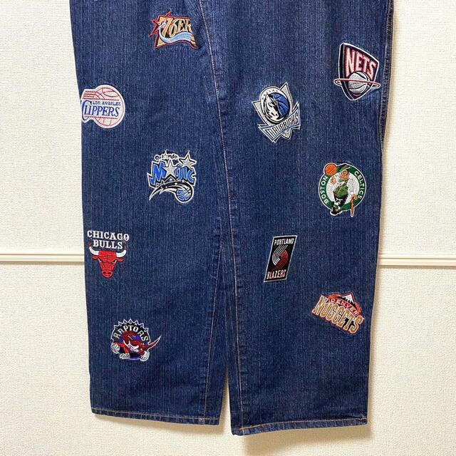 新しい到着 UNK DENIM ワイド デニム パンツ NBA 刺繍 オールスター