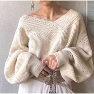 アメリヴィンテージ(Ameri VINTAGE)のameri UNDRESSED PETITE EYELET KNIT TOP(ニット/セーター)