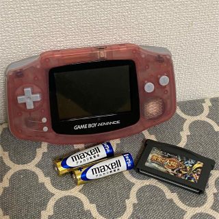 ゲームボーイアドバンス　ミルキーピンク　ソフト3本付