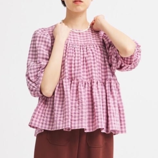 Dot&Stripes CHILDWOMAN(ドットアンドストライプスチャイルドウーマン)の☆新品☆チャイルドウーマン チェック柄ブラウス レディースのトップス(シャツ/ブラウス(半袖/袖なし))の商品写真