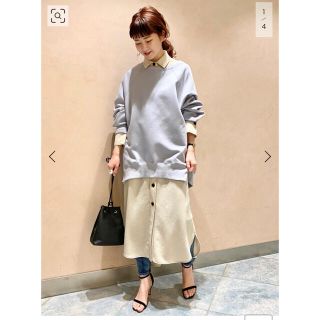 スピックアンドスパン(Spick & Span)の美品　Spick &span  ヴィンテージサブレシャツワンピース(ロングワンピース/マキシワンピース)