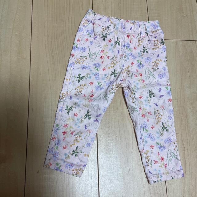 Branshes(ブランシェス)の花柄スキニーパンツ　80 キッズ/ベビー/マタニティのキッズ服女の子用(90cm~)(パンツ/スパッツ)の商品写真