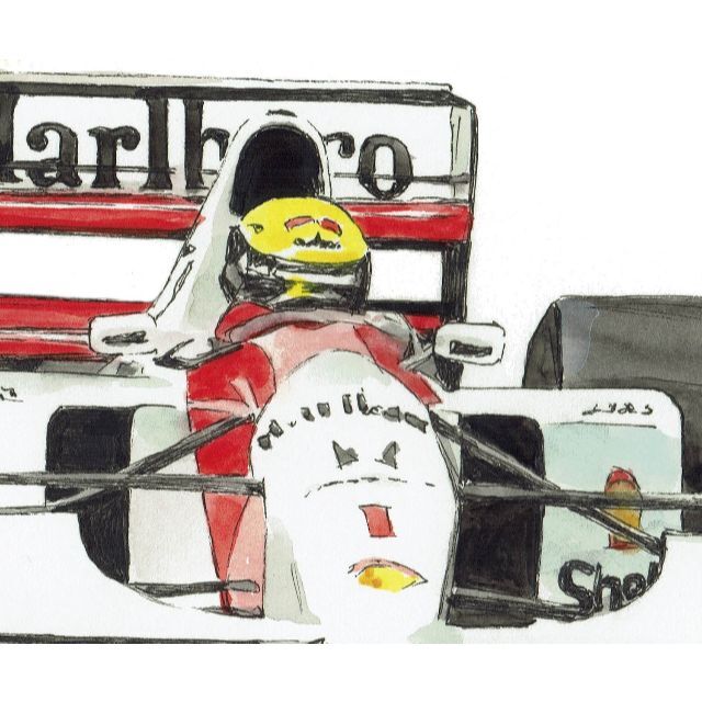 GC-665テスタロッサ/F-1限定版画 直筆サイン額装●作家 平右ヱ門