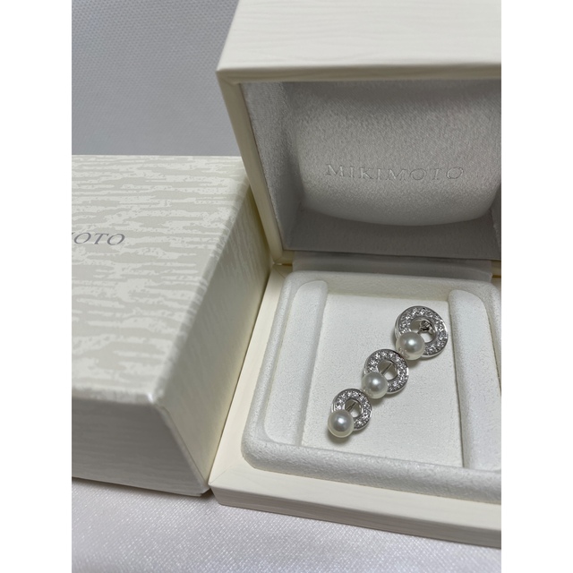 ミキモト　パール×1.08ct  ダイヤブローチ　K18  美品 3