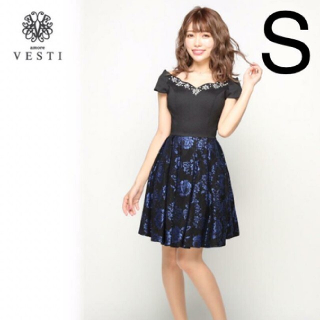 クリアランス セール 新品 タグ付き VESTI キャバ ドレス ワンピース VESTI フラワーワンピース