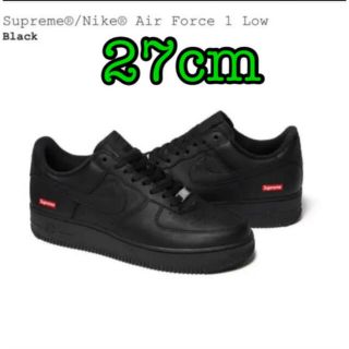 シュプリーム(Supreme)のSupreme Nike Air Force 1 af1 シュプリーム　27 黒(スニーカー)