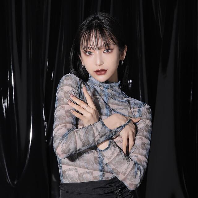 WEB限定】 melt ウエーブパターントップス lady the カットソー(長袖 春のコレクション single lady the melt pierce トップス tops Tシャツ/カットソー(七分/長袖)