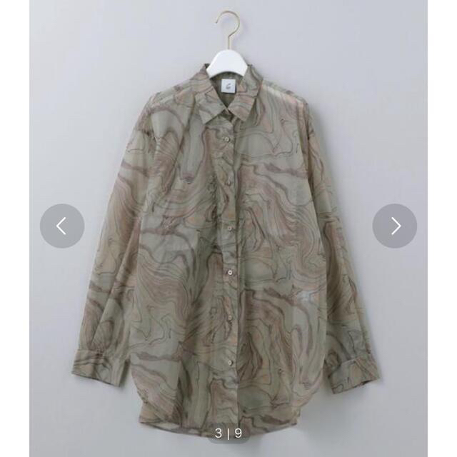 BEAUTY&YOUTH UNITED ARROWS(ビューティアンドユースユナイテッドアローズ)のsuke marble print shirt /6ROKU レディースのトップス(シャツ/ブラウス(長袖/七分))の商品写真