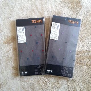 靴下屋♡シースルーカラードットタイツ(タイツ/ストッキング)