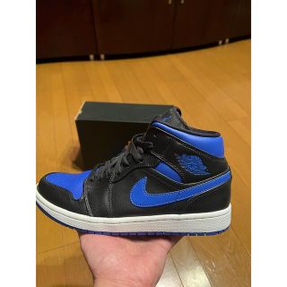 ナイキ(NIKE)のjordan 1 MID ロイヤル 26cm us8(スニーカー)