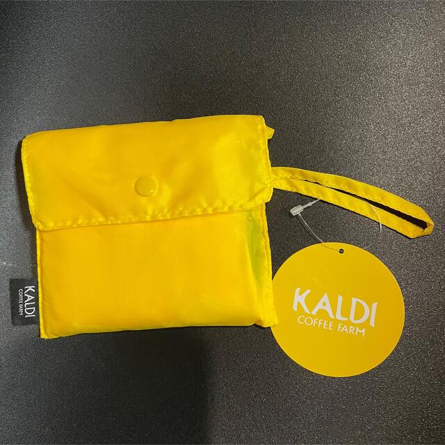 KALDI(カルディ)のカルディ　エコバッグ　イエロー　非売品　ノベルティ レディースのバッグ(エコバッグ)の商品写真