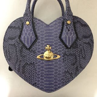 美品♪Viviennewestwood パープル クロコ ハート型 ハンドバッグ(ハンドバッグ)