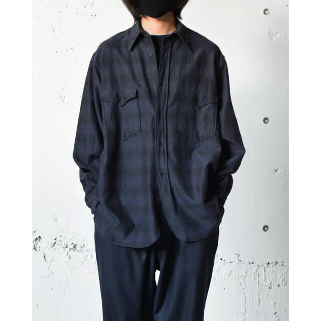 シャツCOMOLI 21AW ウールシルクシャツ