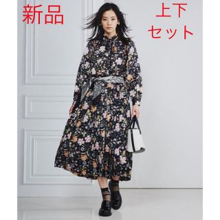 ダブルスタンダードクロージング(DOUBLE STANDARD CLOTHING)の【新品/セット】花柄プリントブラウス・スカート(ロングワンピース/マキシワンピース)