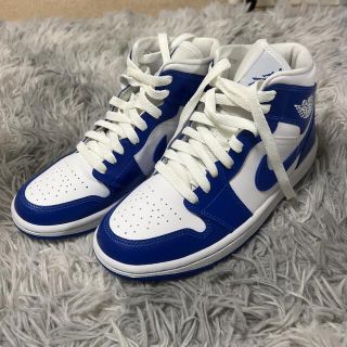 ナイキ(NIKE)のエアジョーダン1 MID ケンタッキーブルー(スニーカー)