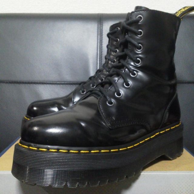 Dr.Martens JADON MAX UK6 黒 厚底 男女可 8ホール