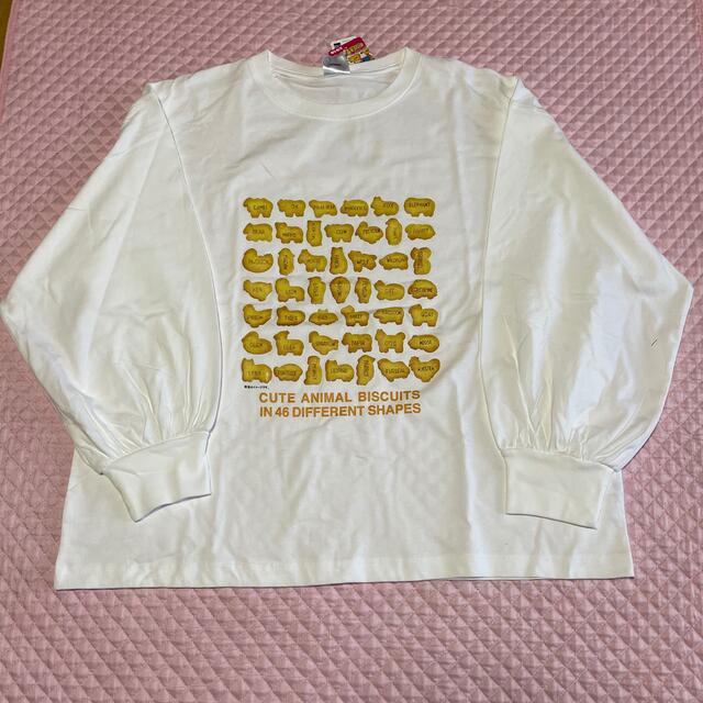 GU(ジーユー)のGU たべっ子どうぶつコラボの長Tシャツ レディースのトップス(Tシャツ(長袖/七分))の商品写真