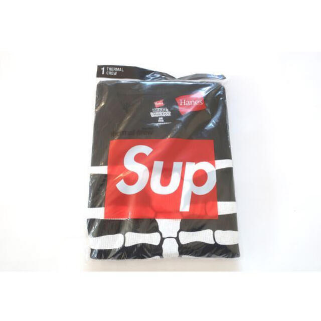 Tシャツ/カットソー(七分/長袖)未開封　Supreme  Hanes Bones Thermal Crew 黒