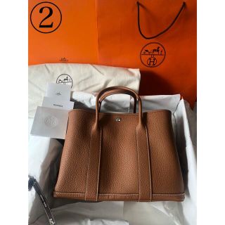 エルメス(Hermes)の【新品】HERMESガーデンパーティー36PM ゴールド(トートバッグ)