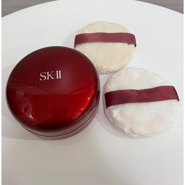 SK-II(エスケーツー)のSK-Ⅱルースパウダー容器＆パフ2個 コスメ/美容のベースメイク/化粧品(フェイスパウダー)の商品写真