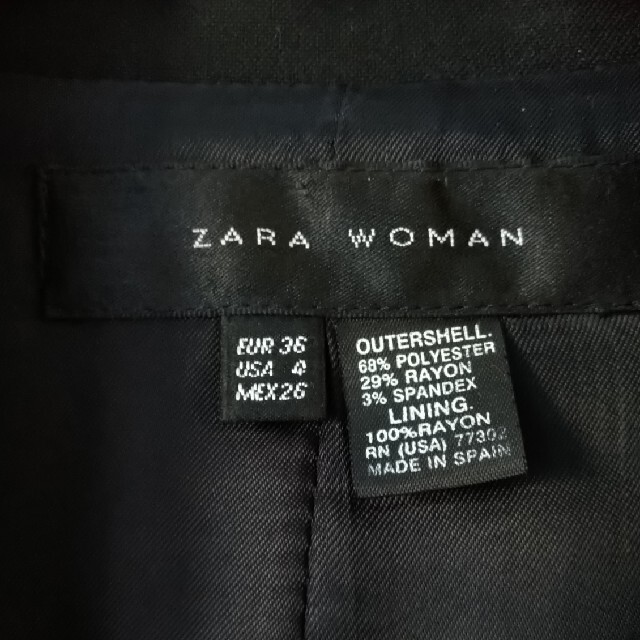 ZARA(ザラ)の冠婚葬祭 ビジネス ブラックスーツ 美品 レディースのフォーマル/ドレス(スーツ)の商品写真