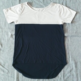 プルオーバーシャツ　Tシャツ　ネイビー＋グレー(シャツ/ブラウス(半袖/袖なし))