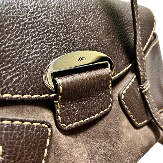 TOD'S(トッズ)のTOD’S 本革 レザー x スエード ハンドバッグ レディースのバッグ(ハンドバッグ)の商品写真