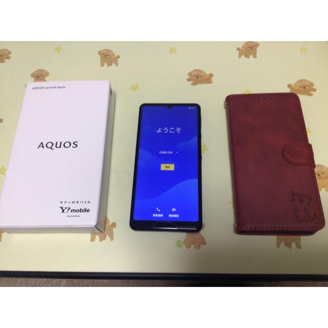 AQUOS(アクオス)のSHARP AQUOS sense4 basic ブラック　ワイモバイル　超美品 スマホ/家電/カメラのスマートフォン/携帯電話(スマートフォン本体)の商品写真