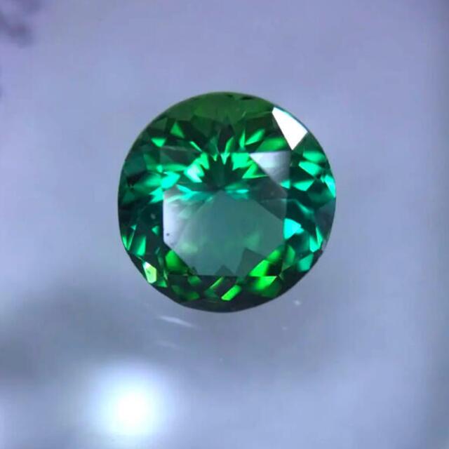 その他ブルーグリーン　天然トルマリン　1.84ct ラウンドキラキラ