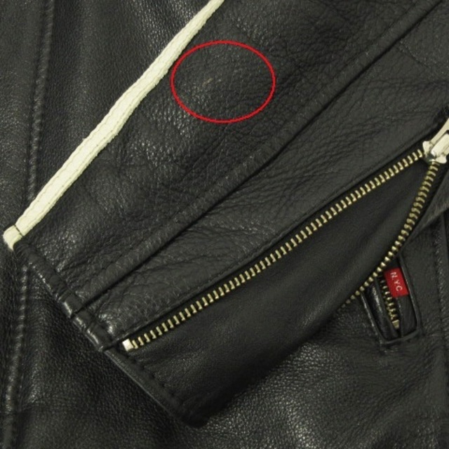 schott(ショット)のショット クラシック レーサー ジャケット ライダース レザー ブラック S メンズのジャケット/アウター(ライダースジャケット)の商品写真