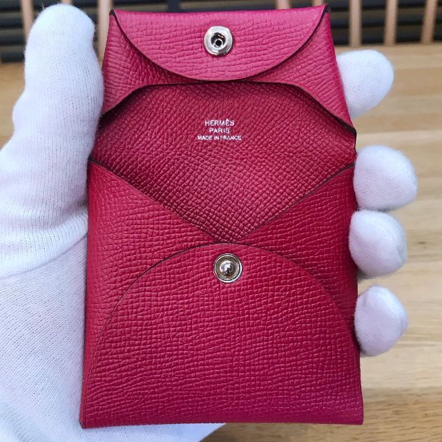 Hermes(エルメス)の超美品 エルメス バスティア エプソン ローズパープル コインケース 小銭入れ レディースのファッション小物(コインケース)の商品写真