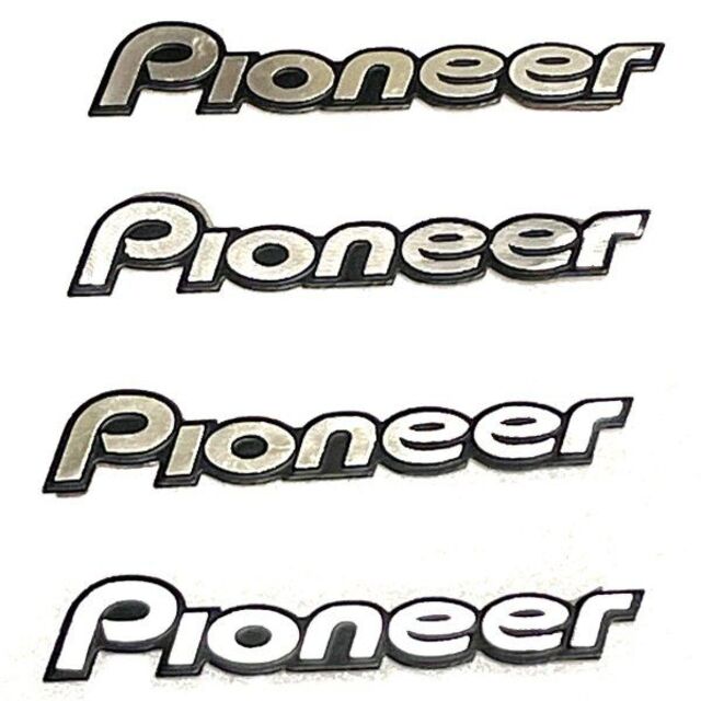 Pioneer(パイオニア)のパイオニア Pioneer スピーカーロゴ プレート エンブレム ステッカー 自動車/バイクの自動車(車内アクセサリ)の商品写真