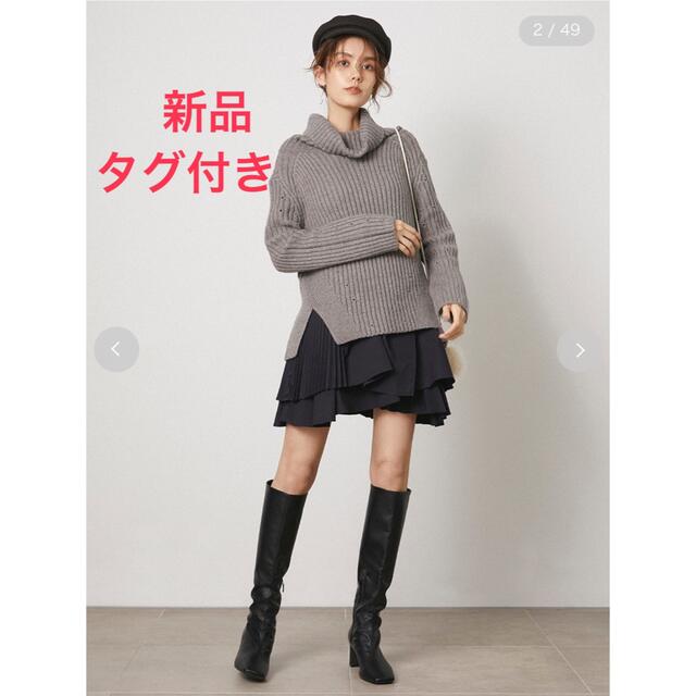 SNIDEL フリルコンビニットワンピース ワンピース ミニワンピース