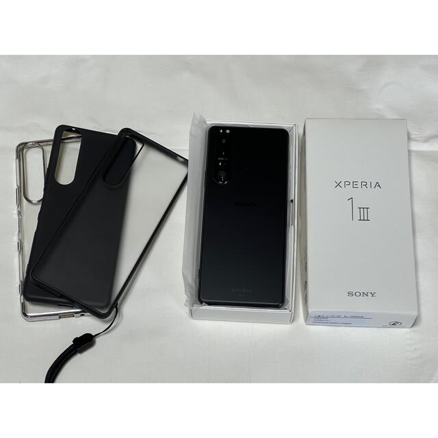 本物品質の au - SONY Xperia ○判定 SIM解除済み ブラック SOG03 III 1 スマートフォン本体
