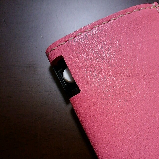 レザーミンティアケース(ピンク) ハンドメイドのファッション小物(その他)の商品写真