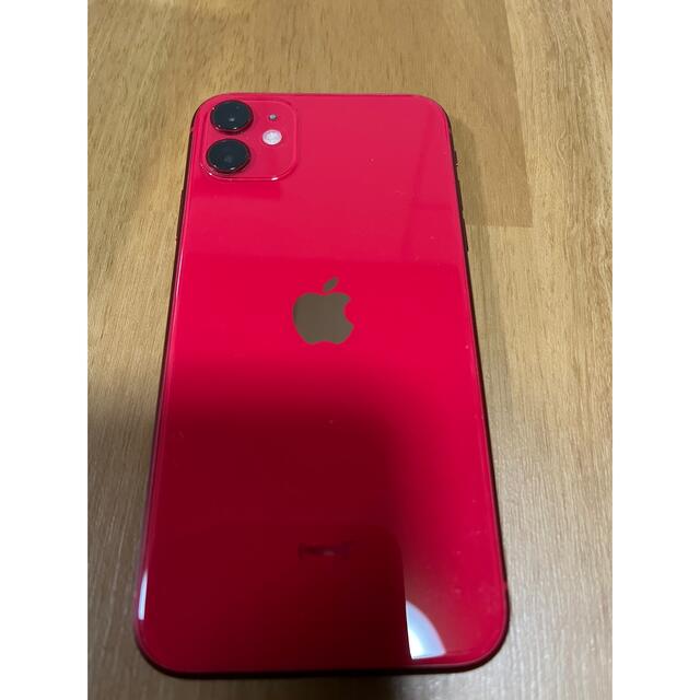 iPhone(アイフォーン)のiphone11 128GB SIMフリー　レッド スマホ/家電/カメラのスマートフォン/携帯電話(スマートフォン本体)の商品写真