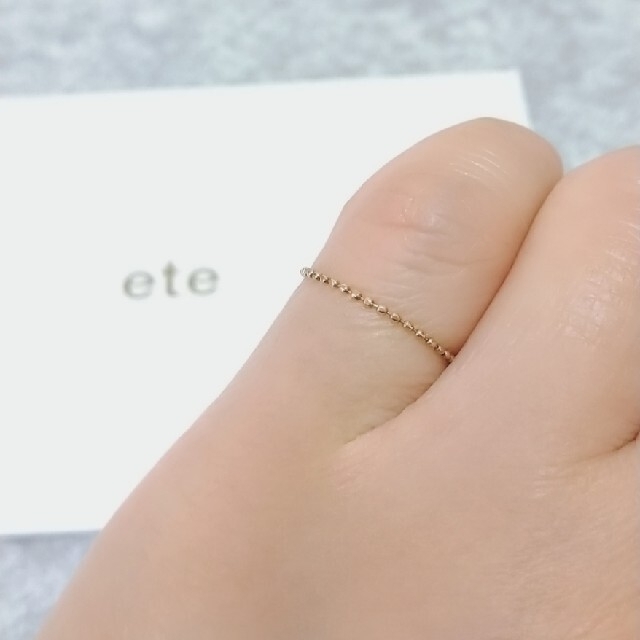 ete K10 ベーシックボールチェーンリング ピンクゴールド** - リング ete K10 ベーシックボールチェーンリング ピンクゴールド** - リング