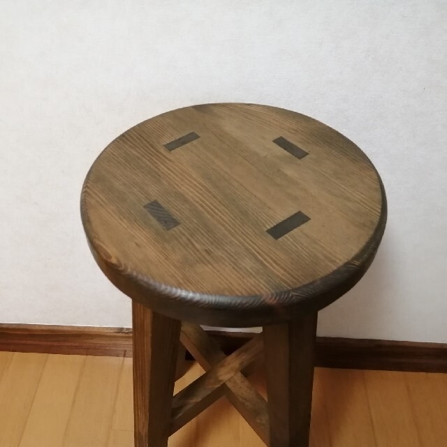 木製スツール　高さ70cm　丸椅子　stool
