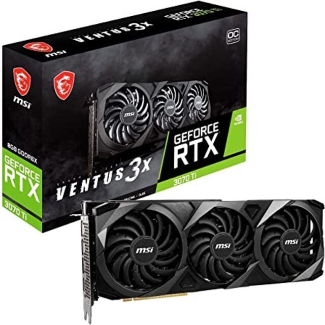 定期入れの PCパーツ MSI GeForce RTX 3070 Ti VENTUS 3X 8G OC PC ...