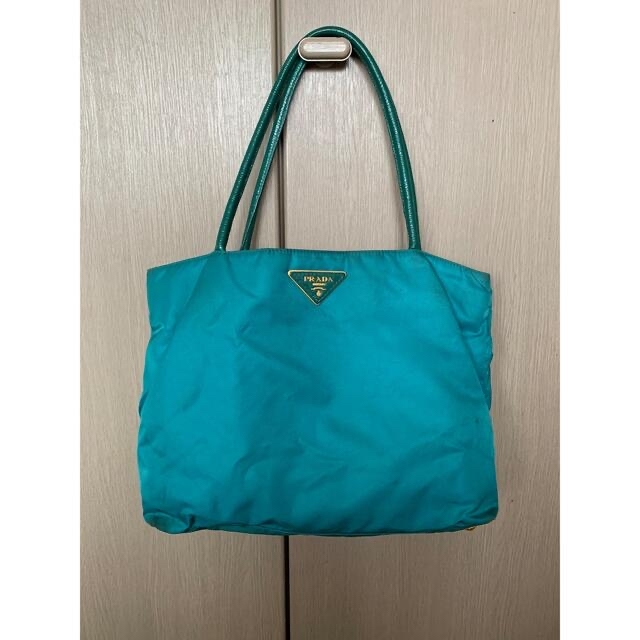 PRADA - 夏✳︎PRADA ターコイズ トートバッグの通販 by jurechan's