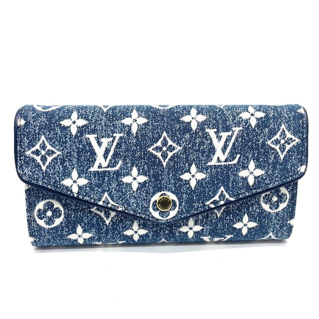 ルイヴィトン LOUIS VUITTON ポルトフォイユ・サラ M81183 モノグラム ジャガード デニム 長財布 デニム アリーヌ ブルー 新品