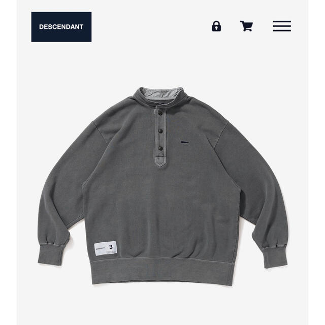 descendant VOIL HENLEY NECK SWEATSHIRTメンズ